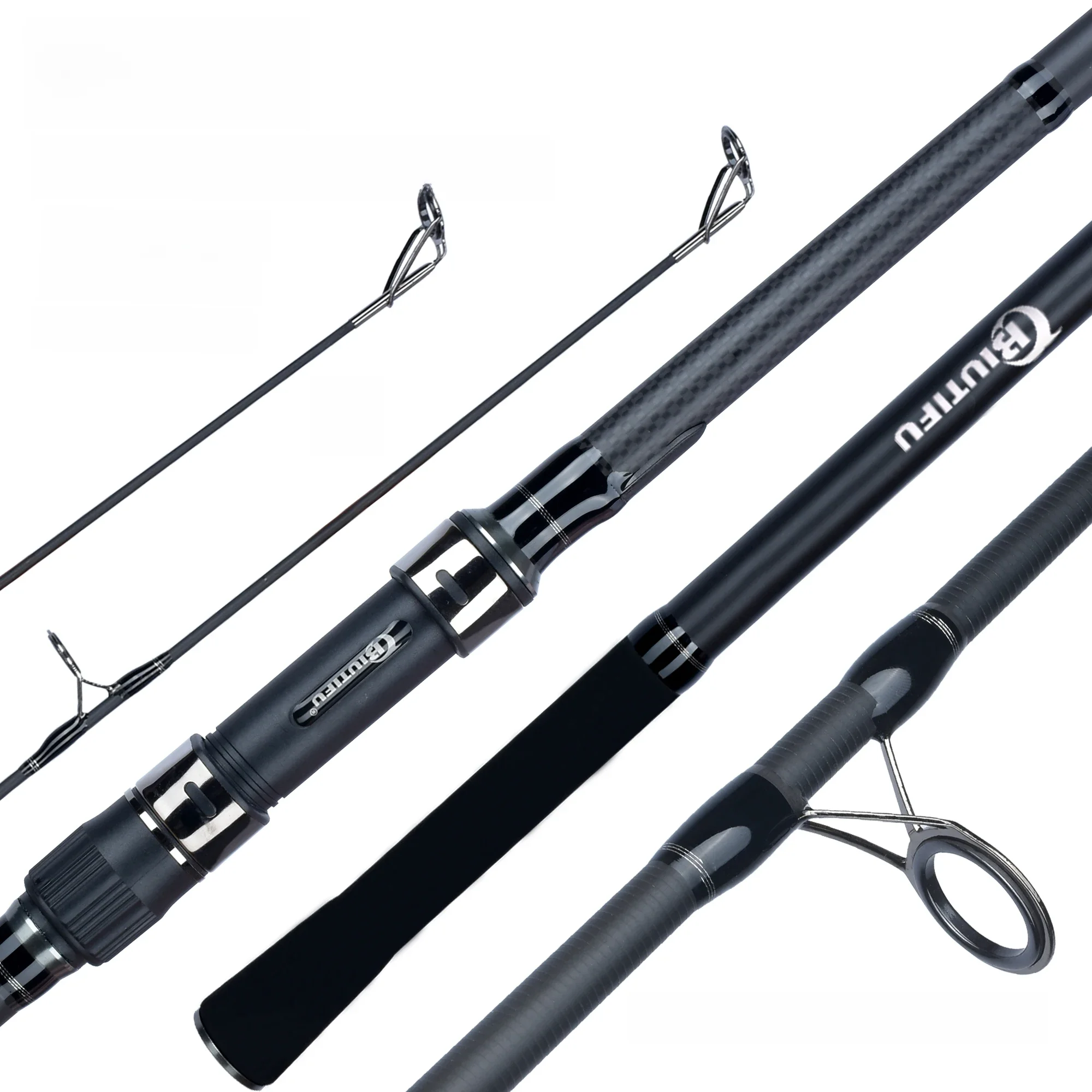 BIUTIFU 2 Tips Karper Hengel 3.5lb 7 Secties 4.2/3.6/3.0m 30t Koolstofvezel Reizen Gooien 60-150m Shore Casting Spinhengel - afbeelding 2
