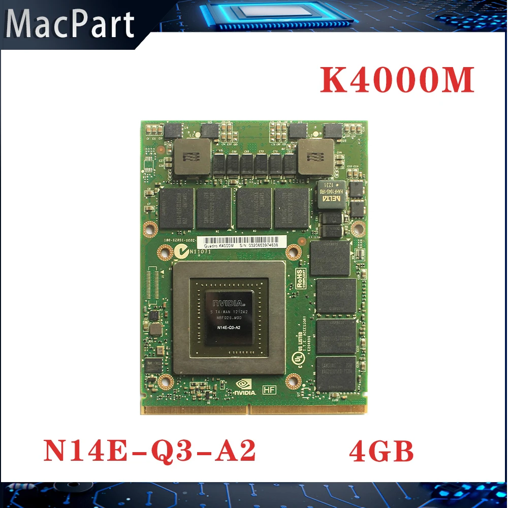 

Quadro K4000 K4000M GDDR5 4GB N14E-Q3-A2 Graphics Video Card With X bracket For Apple iMac A1312 27-inch 2010 2011 Year