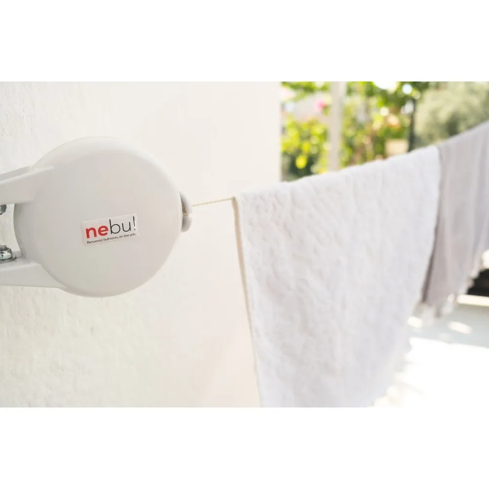 Single Draw Pull & Drop Clothesline-Anthracite Gray white Balcony Laundry Dryer Hanger Balcony Laundry Hanger Automatic Retracta