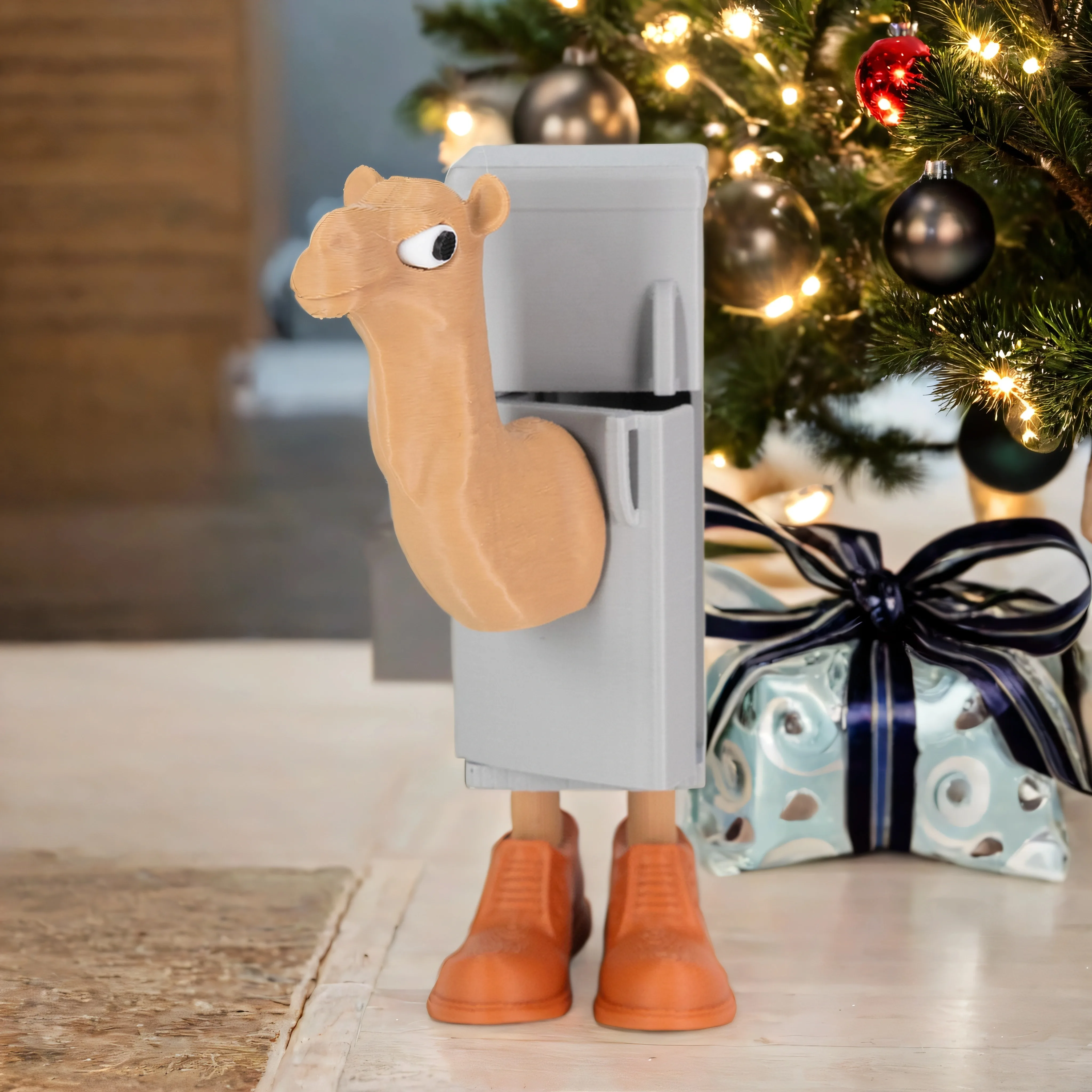 زخرفة الجمل الإبداعية للثلاجة على شكل حيوان كرتوني لتزيين سطح المكتب المنزلي، ديكور مثير للاهتمام لمكتب المكتب