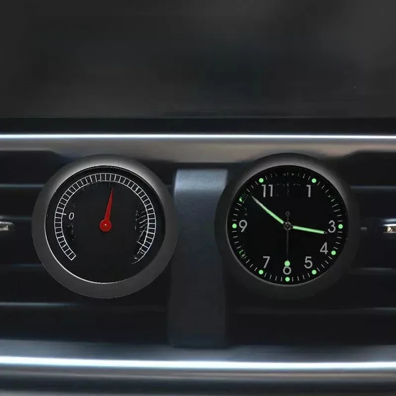 AliExpress UK Car Dashboard Panel Luminous Clocks + Thermometer 2 In 1 Set Vehicle Air Outlet Mini Watch Motorcycle Bike Electronic Timepiece