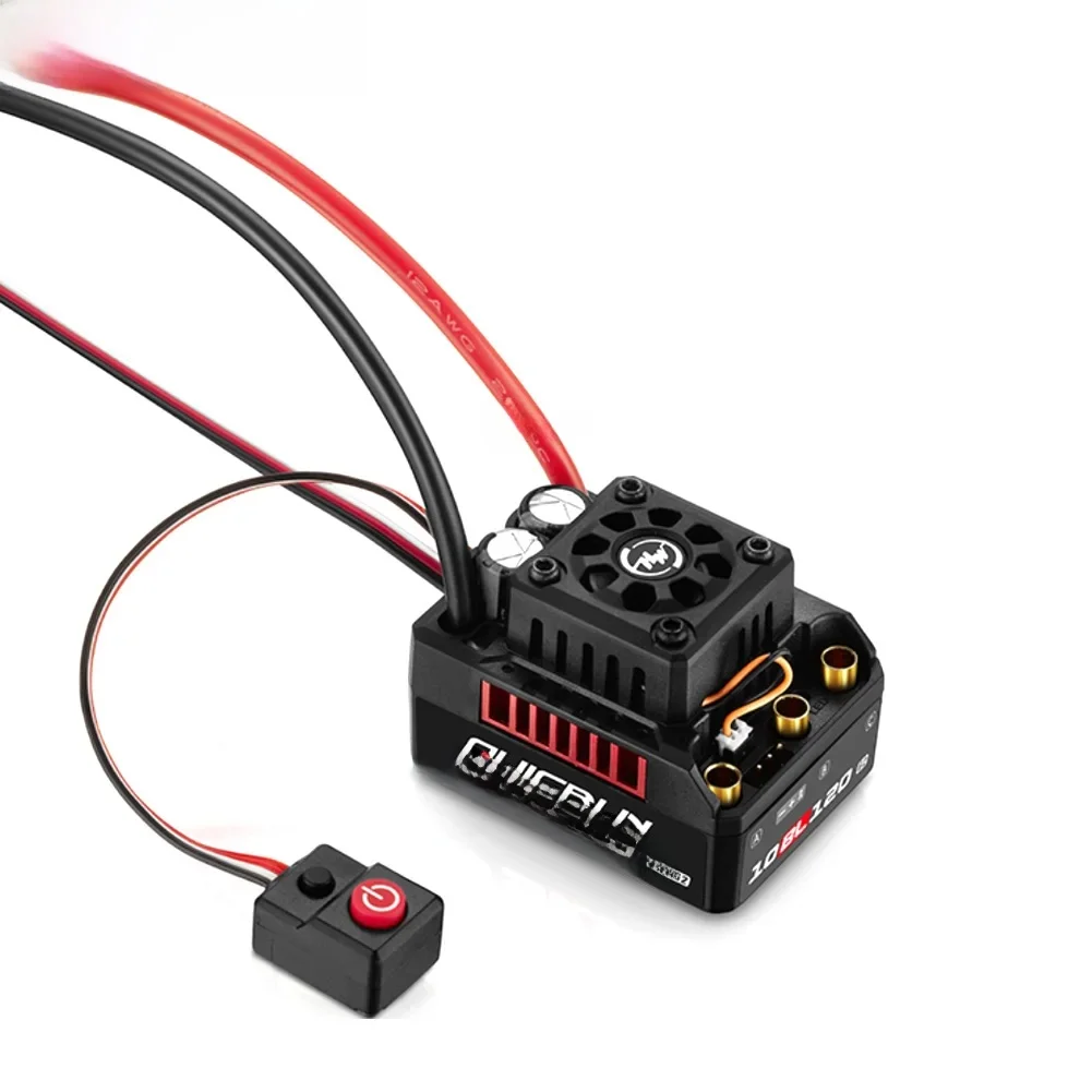 Hobbywing Quirun Wp 10bl120 G2 120a 2-4S Lipo Speed Controller Borstelloze Esc Sensorloos Voor 1/10 1/12 Rc Auto Speelgoed Onderdeel - afbeelding 2