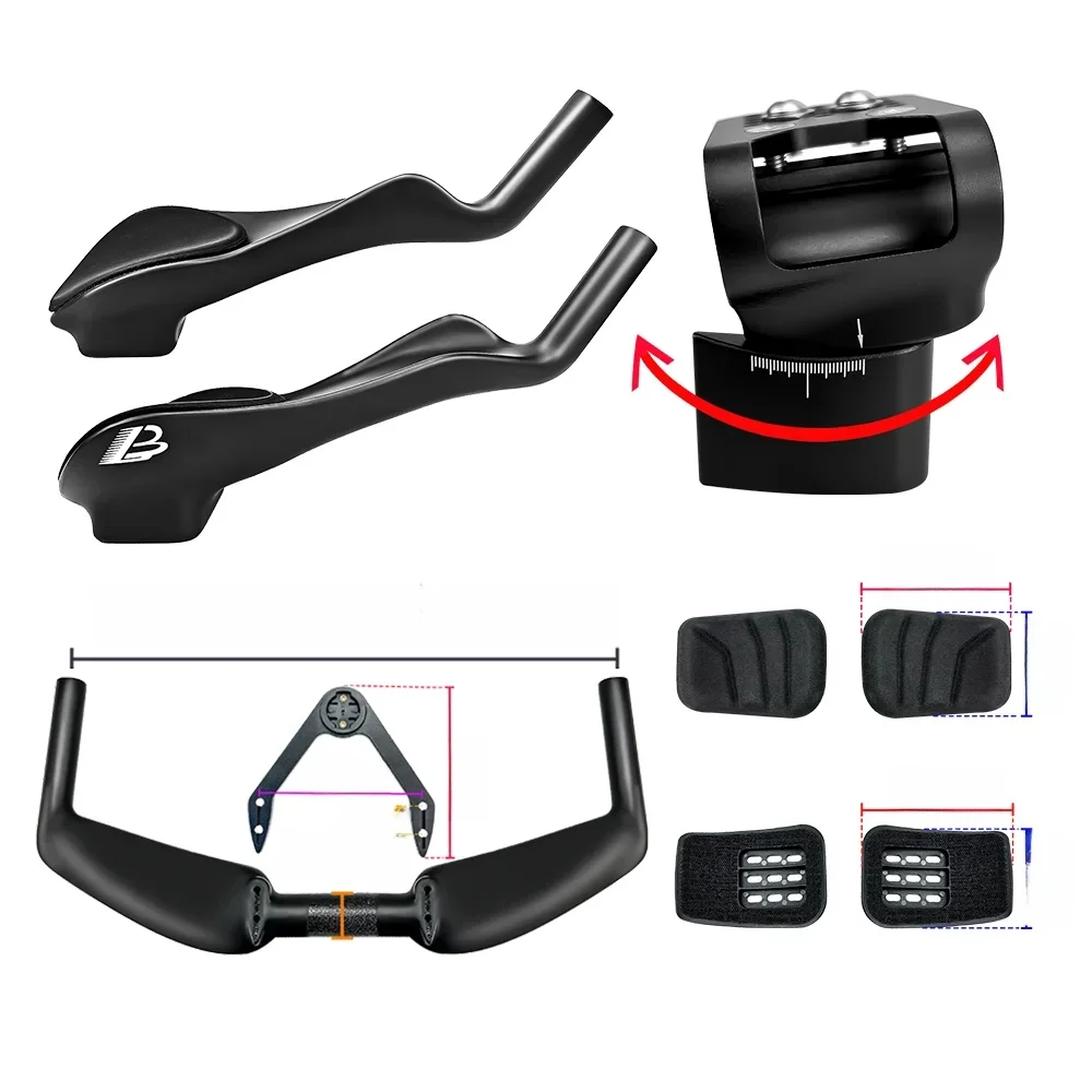 AliExpress BALUGOE Carbon Bicycle Rest TT Handlebar  Bike handle  Extension, Triathlon Time Trial, Cycling Parts, New Adjustable angle