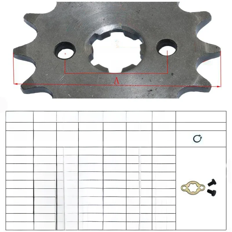 Pièces de moto pignon 520 10T 11T 12T 13T 14T 15T 16T 17T 18T 19T 20mm, engrenage pour Honda Lifan ZongShen YCF ATV Quad Dirt P