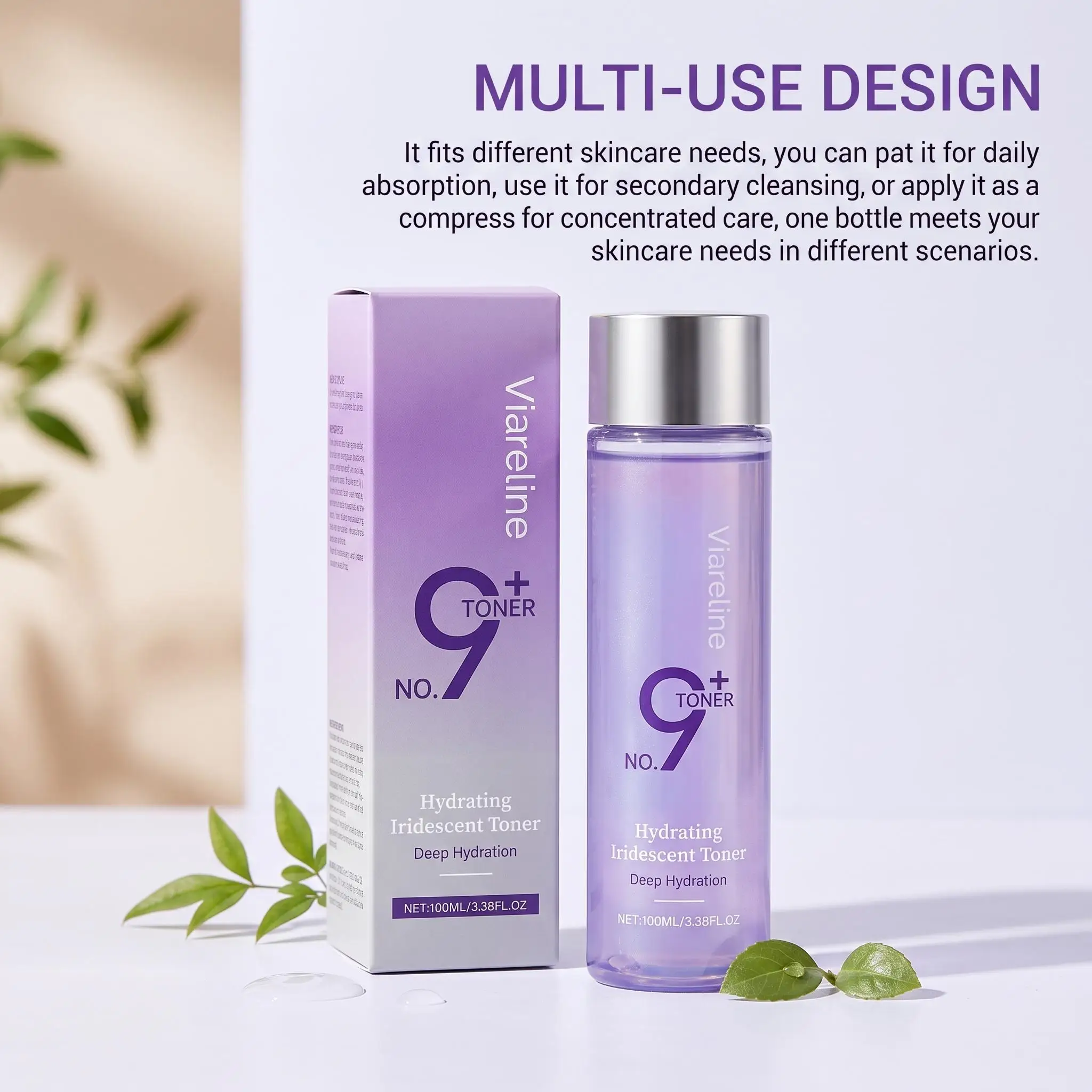 Viareline NAD+PDRN Toner Glow Boosting Brightening Skin Powerfully Moisturizes Lifting Firming Wrinkles Relieve Dry Skin Facial Care