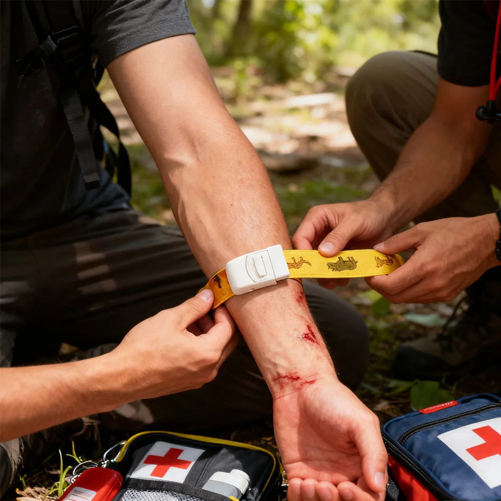 

Accessories Emergency Survival Buckle Polyester Quick and Slow Release Buckles 35*2.5cm Medical Tourniquet Emergency Tool