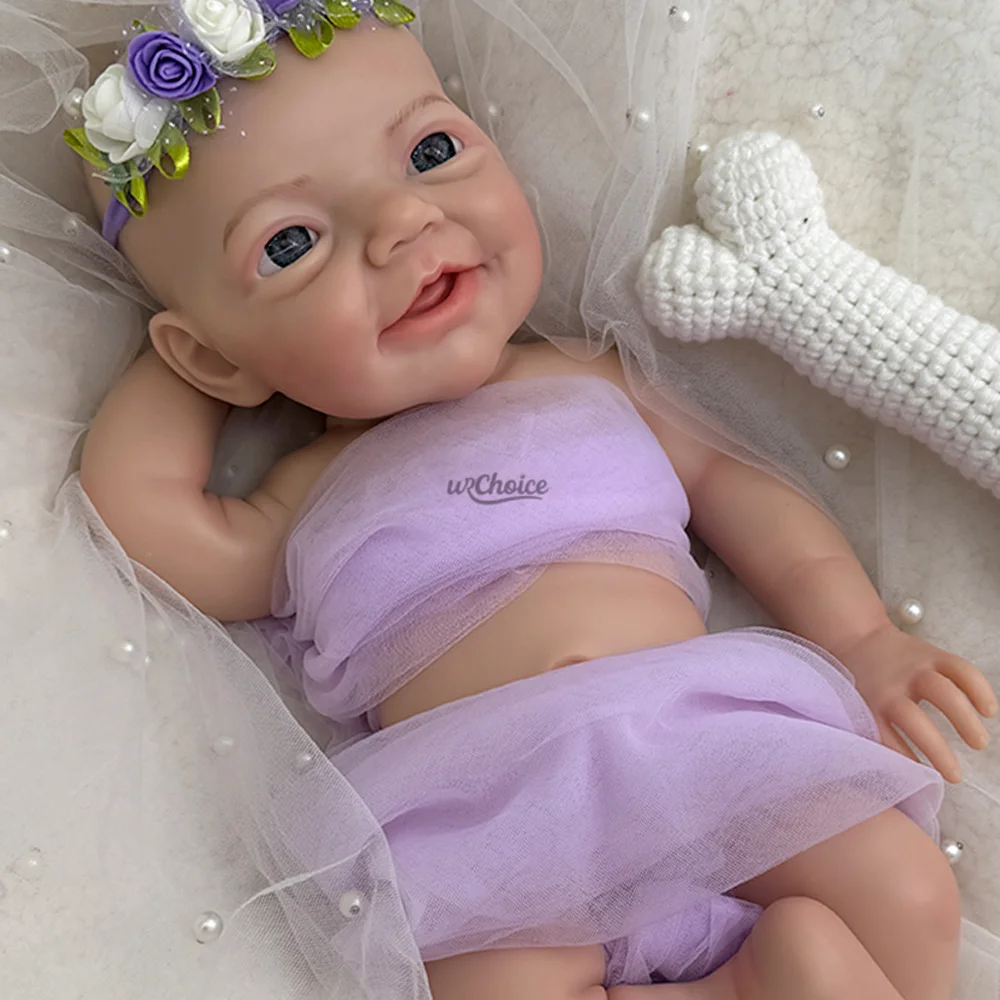 

18-дюймовый милый и реалистичный Reborn Baby Girl Премиум силиконовый для новорожденных Bebe Muñeca для детей от 3 лет DIY Art Collectors & Doll Enthusiast