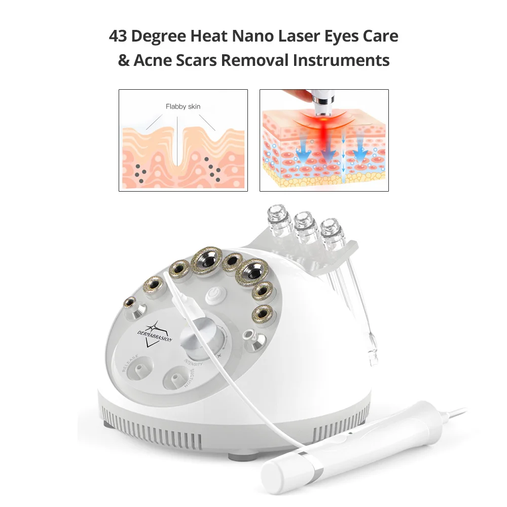 Urządzenie do mikrodermabrazji diamentowej 3 w 1 do domowego oczyszczania twarzy i pielęgnacji okolic oczu