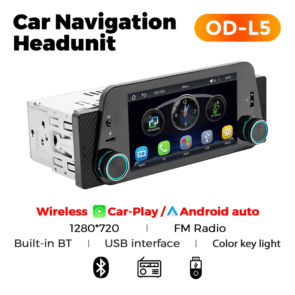 MEKEDE 5 inch touchscreen Multimedia Speler Voor VW KAI Nissan Opel SEAT Draadloze CarPlay Android auto Autoradio Stereo BT USB