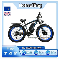 baolujie bike mountain electric bicycle 2000W dual motor with 48V 20AH large battery maximum speed 55km/h wide tire off-road