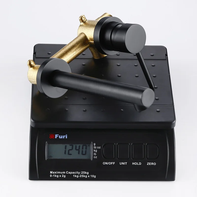 Imagem -06 - Bagnolux Moderno Quente e Frio Wall-mount Torneira Redonda Único Furo Interruptor de Válvula Cerâmica Torneira da Pia do Banheiro em Alba Preto Fosco