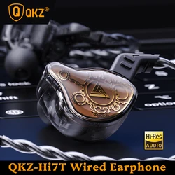 QKZ Hi7T Wired Earphones HIFI 3D Stereo Dynamic Driver 3.5MM AUX In-ear Earbuds With Mic Monitor Headset For Stage Music Game