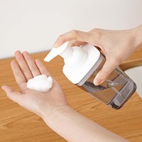 Refillable Foaming Soap Dispenser Pump Bottle Transparent Press Rich Lather Container for Bathroom Kitchen Sink Hand Wash Liquid