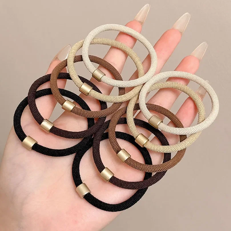 AWAYTR 5 pièces nouvelles filles élastiques cheveux bandes de caoutchouc bandeaux femmes cheveux cravate cheveux gomme queue de cheval porte-cheveux accessoires de cheveux