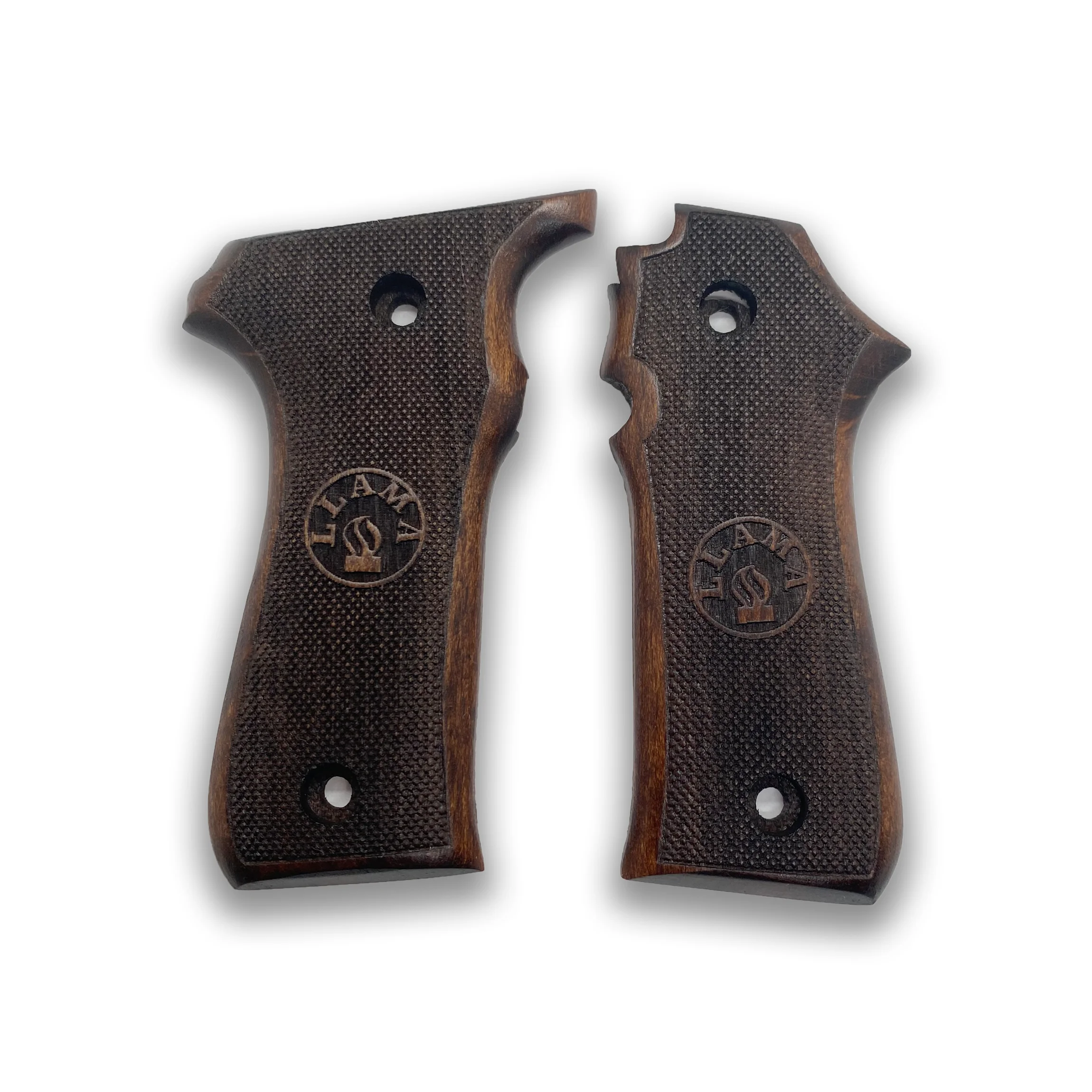 

Llama 7.65mm. Custom Series Llama Logo Laser Cut Wood Kabze Engraved Grips Gun Grips Gun Access Hunting Gun Pistol Grips 1