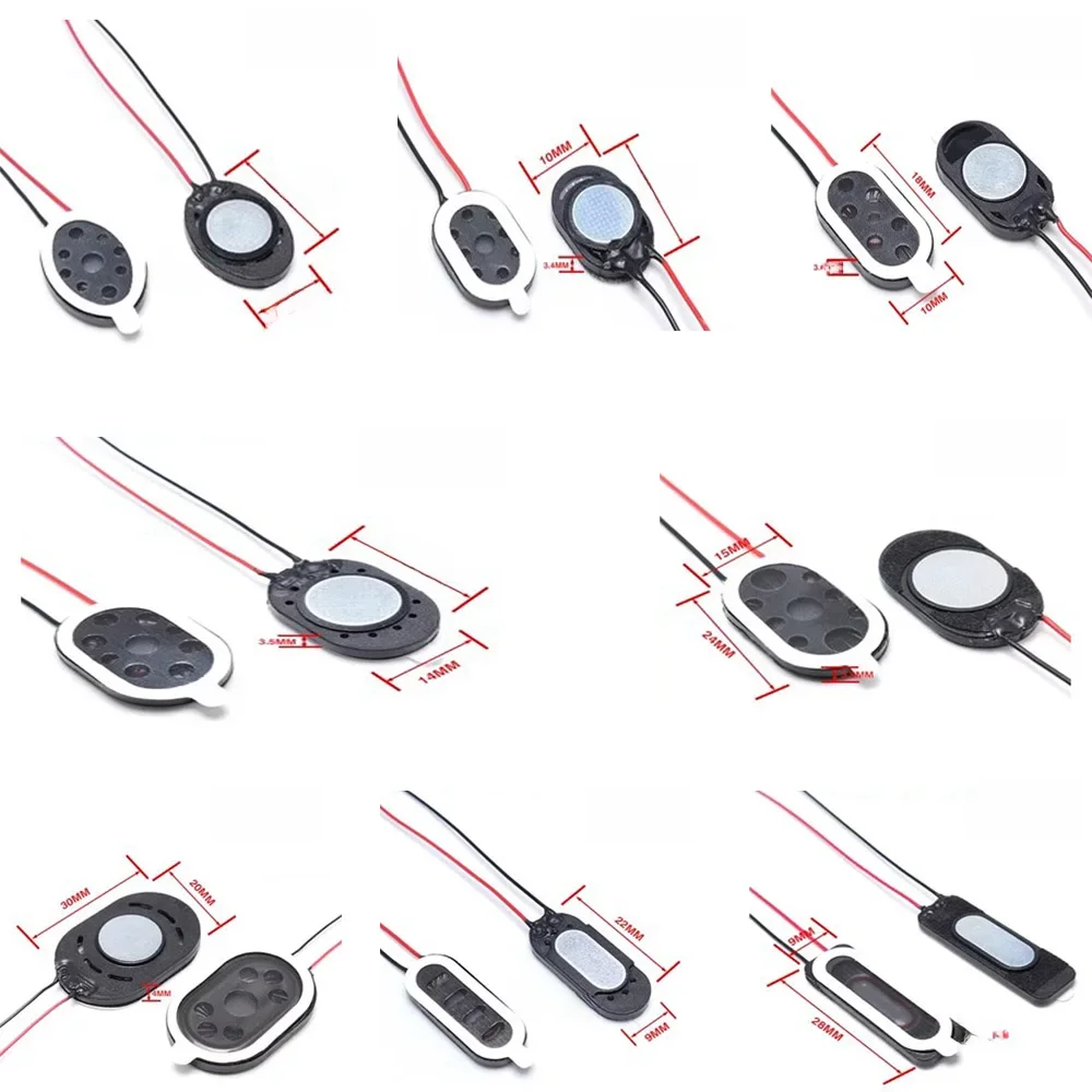 Nouveau haut-parleur Ultra-fin 8 ohms 1 watt 1W 8R, diamètre d'épaisseur du connecteur 1318/1510/2014/2030/2415/2209/2809/1810