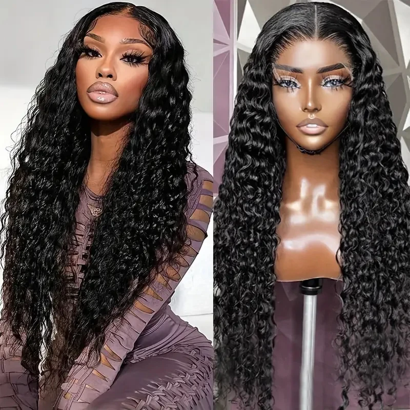 Alimice Glueless Deep Wave Wigs 4x4 Lace Wigs For Women Human Hair