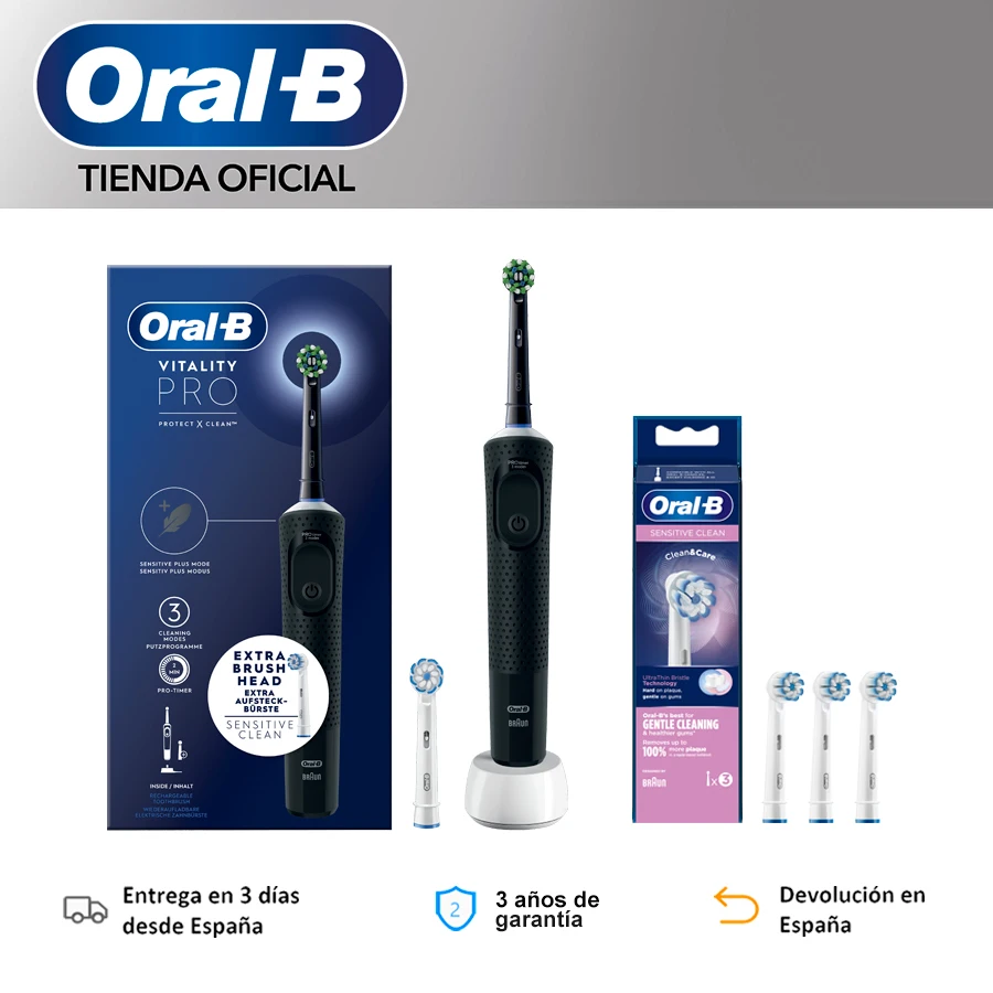 فرشاة أسنان كهربائية أورال بي لايف برو 3 طرق لتنظيف الأسنان بالفرشاة الكهربائية عن طريق الفم B فرشاة 2D رأس تنظيف سوينغ والرؤوس المكسورة