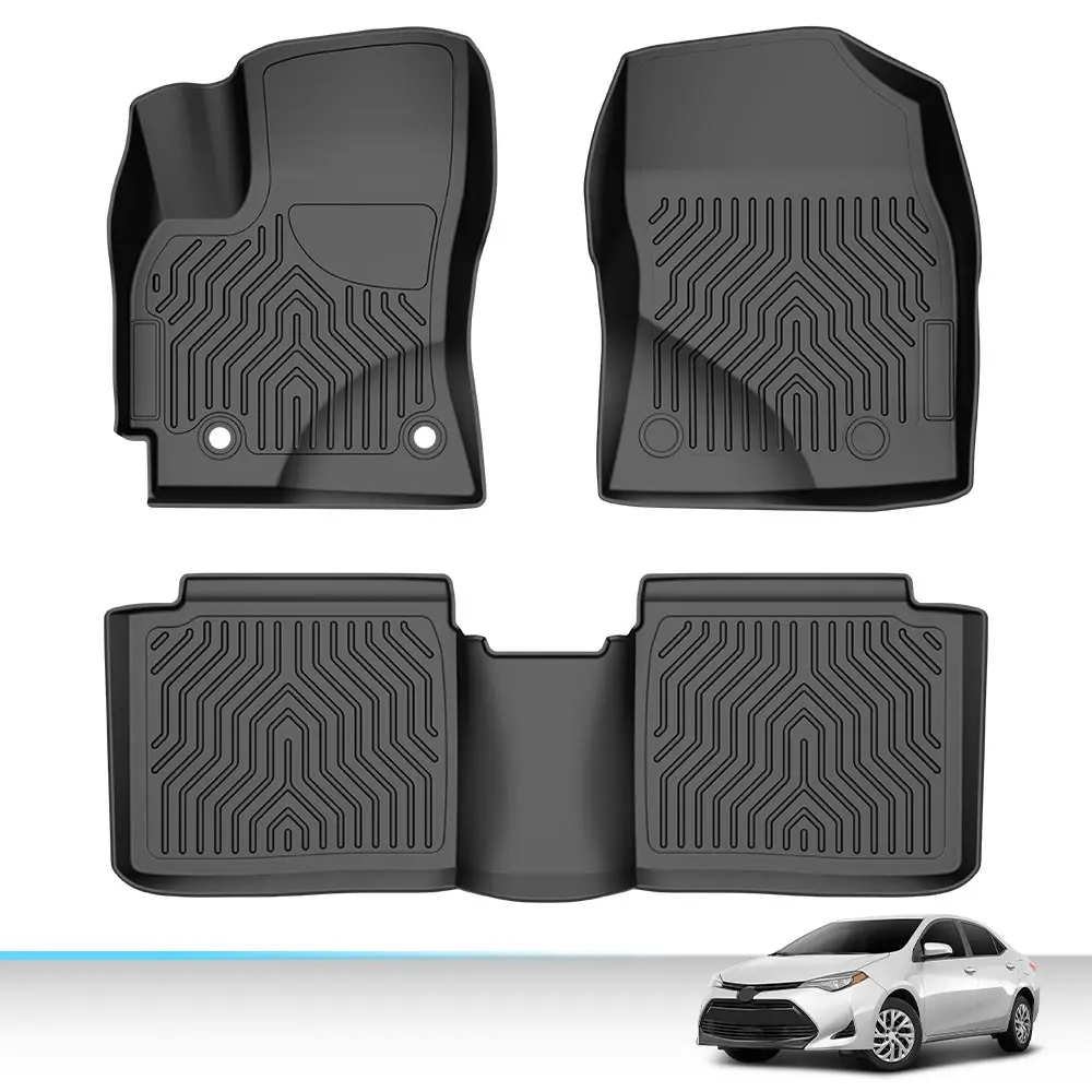 

Подходит для Toyota Corolla Sedan 2014-2019, всепогодные черные напольные коврики, вкладыши Tpe, водонепроницаемые, противоскользящие, грязеотталкивающие, прочные