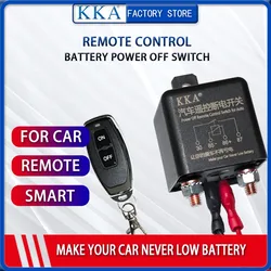 12V/24V Remote Control Car Battery Switch Off Relay, Integrated Wireless Disconnect Cut Off Isolator Switches