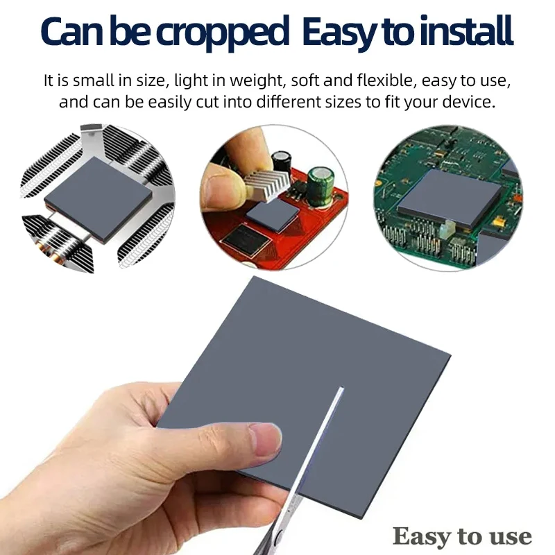 22 W/mk 3.0mm Conduttore di Calore Pad Termico Computer Portatile GPU Scheda VGA CPU Dissipatore di Calore di Raffreddamento Conduttivo Foglio di Grasso Al Silicone