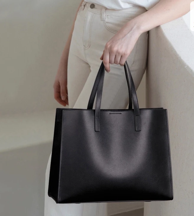 

New Fashion Briefcase Genuine Leather Commuter Handbag Crossbody Tote Bag for Women