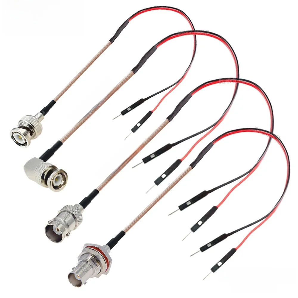 Câble RG-316 BNC vers DuPont Q9 BNC mâle/femelle à 2 DuPont 2.54mm prise mâle ligne de Test RG316 cavalier d'extension 10CM-20M 1 pièces