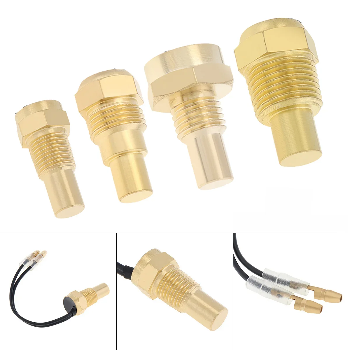 12V 24V Czujnik temperatury wody Uniwersalny samochodowy czujnik temperatury wody 50K Wtyczka głowicy do samochodu ciężarowego Miernik 10mm 12mm 14mm 16mm 17mm 21mm — zdjęcie 2