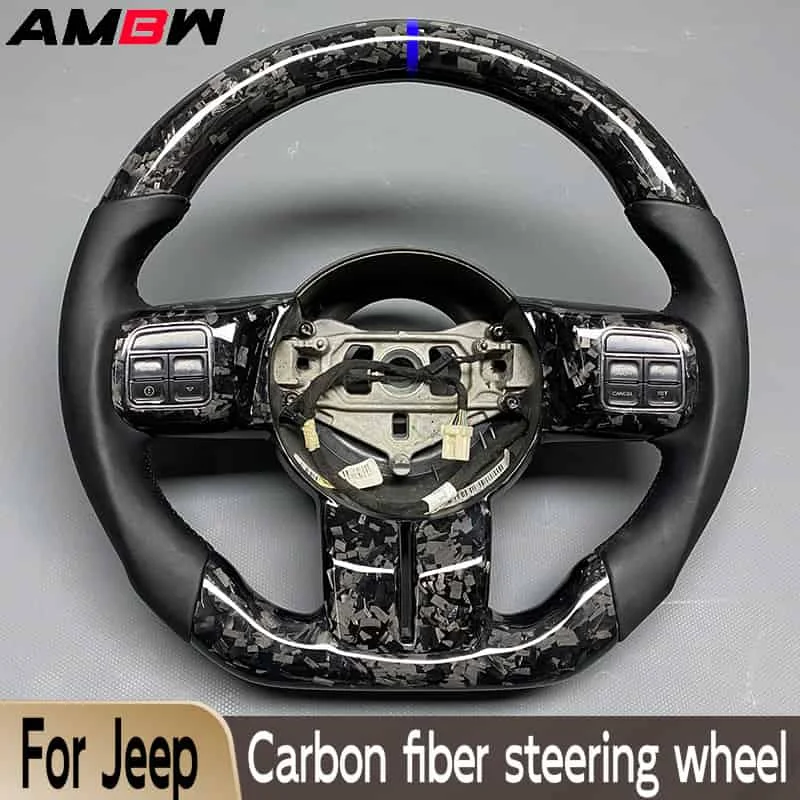 

For Jeep Wrangler JK JL 2015 2016 2017 2018 2019 2020 custom forged carbon fiber sports style leather material