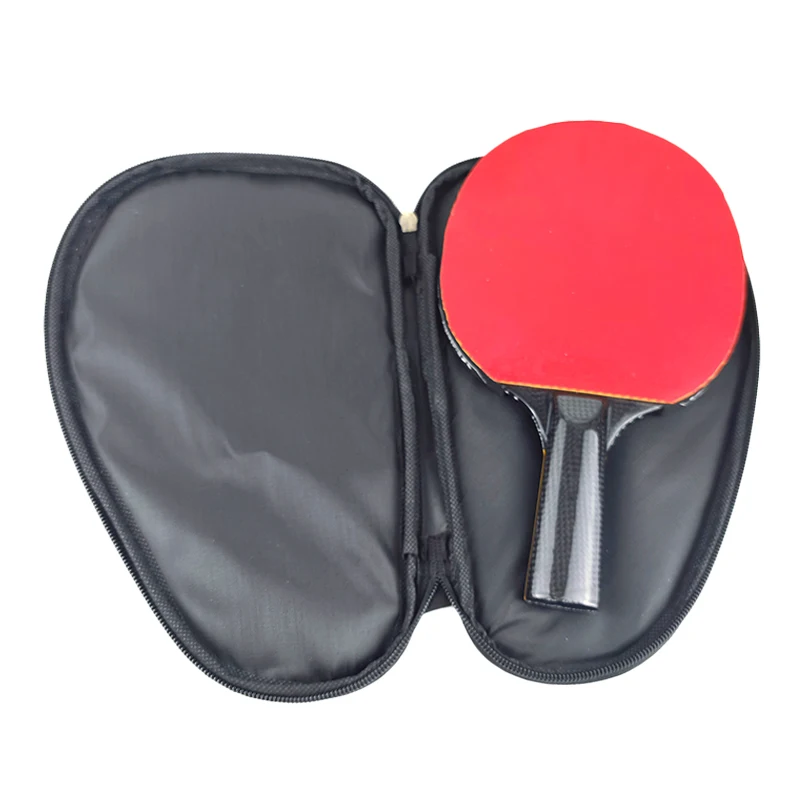 Racchetta da ping pong racchetta da ping pong professionale con lama in carbonio pieno gomma di alta qualità con manico lungo corto a doppia faccia