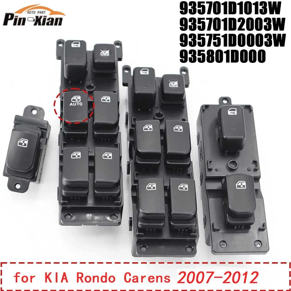 

Power Window Master Switch for KIA Rondo Carens 2007-2012 with Driver Auto Up/Down 935701D101 Left Front Door Control Panel
