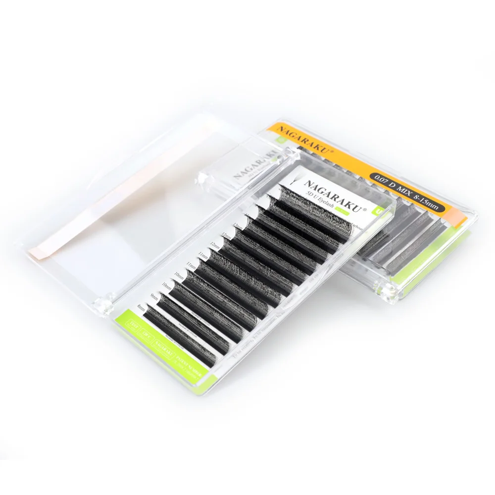 NAGARAKU U-Form 2D/3D/4D/5D Weiche, Natürliche Wimpernverlängerungen, Flauschige Nerz-Imitat-Wimpern, Parallele Make-up-Zubehörteile – Detail 17