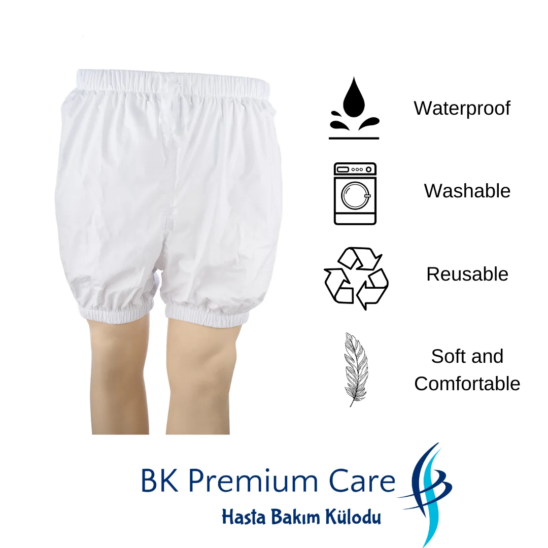 Bkpremiumcare ผ้าอ้อมผู้ใหญ่แบบซักได้-ใช้ซ้ำได้กันน้ำระบายอากาศกันการรั่วซึมใส่สบายและยืดหยุ่น