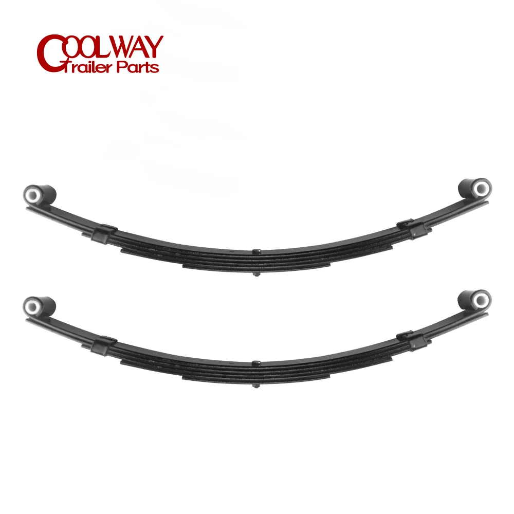 1Pair 5 Leaf Trailer Double Eye Spring Suspension CAP 500~750KG RV Parts Camper Caravan Accessories