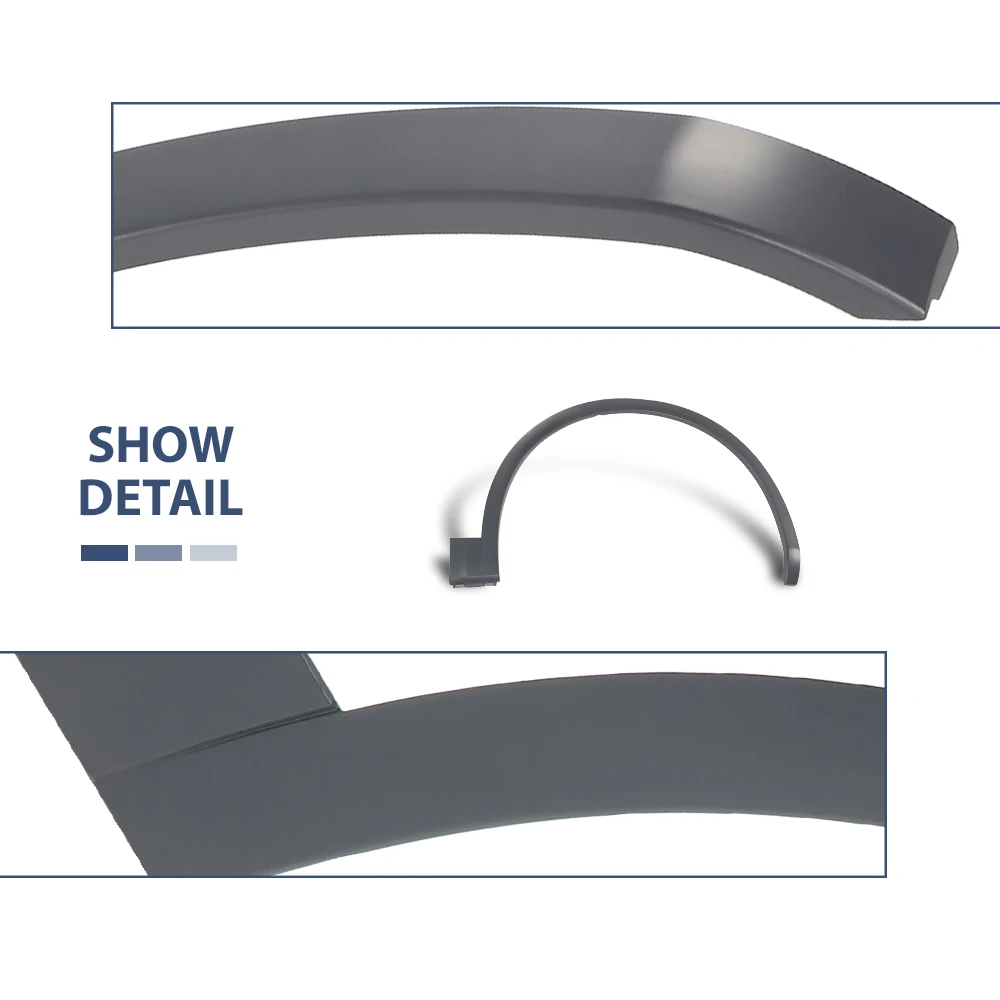 ขอบบังโคลนล้อหน้าขวา สำหรับรถยนต์ออดี้ Q5 รุ่นปี 2018-2020 รุ่น Base รหัสอะไหล่ Au8853718Base 80A853718Egru วัสดุ PP ลายเท็กซ์เจอร์