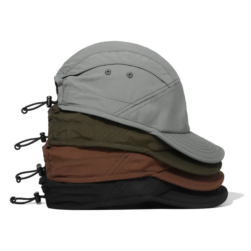 Quick-Dry Five-Layer Utility Cap Unisex Breathable Outdoor Baseball Hat with Adjustable Strap Lightweight Comfortable for Sports