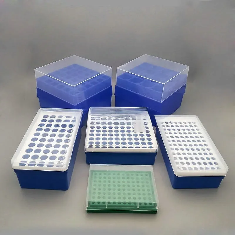 1szt 0.2ml 0.5ml 1.5/2ml 5ml 10/15ml 50ml plastikowa rurka odśrodkowa Pudełko do przechowywania Laboratorium 50/72/96/100 otworów Rurka PCR PP Stojak do przechowywania — zdjęcie produktu 7