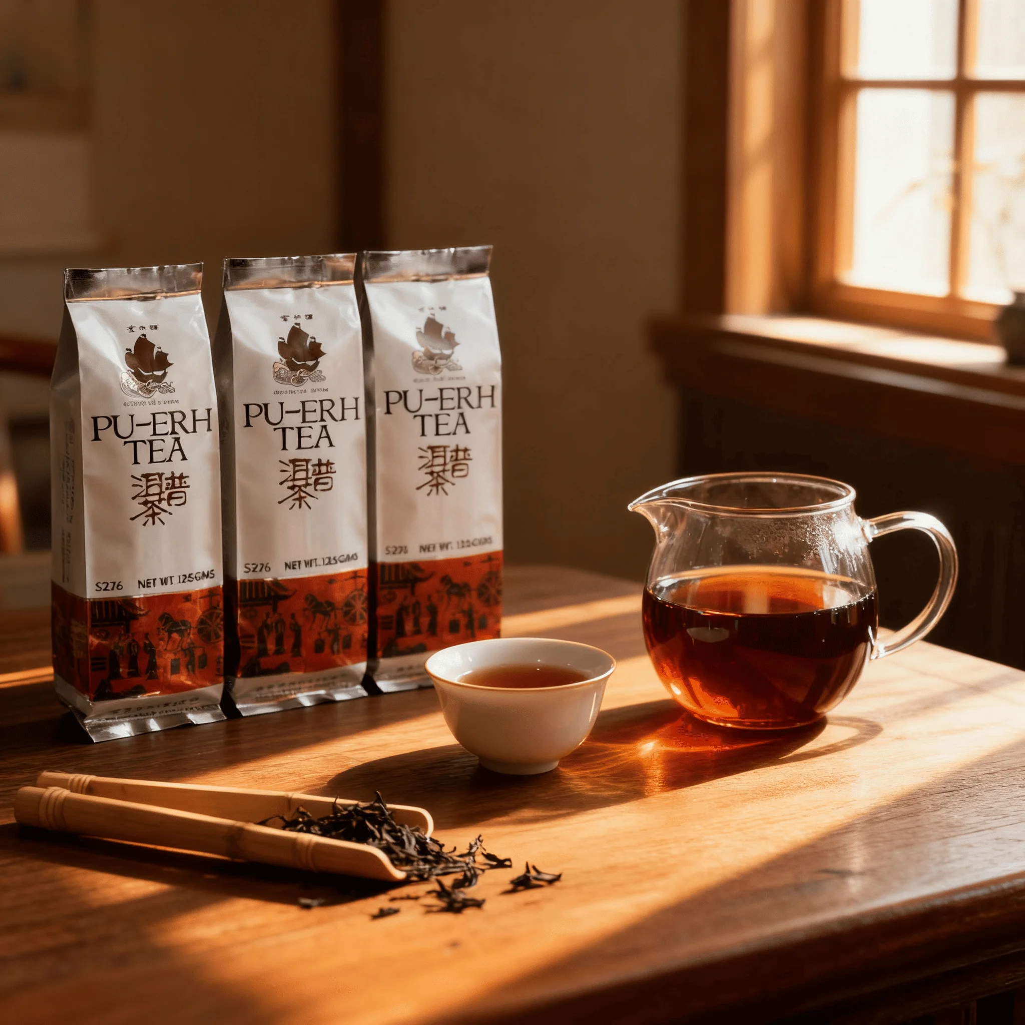 3er Pack Golden Sail Pu-Erh Tee 125g*3 - Pu’er Tee 3er Pack, traditioneller chinesischer fermentierter Tee aus Yunnan, milder Geschmack, wohltuend und aromatisch, ebensmittel zum essen oder trinken,