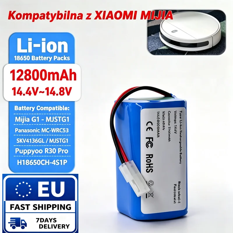 Nuova batteria agli ioni di litio 4S1P 14,4 V 3500 mAh per aspirapolvere e lavapavimenti robot Xiaomi MiJia Mi Essential G1 MJSTG1, SKV4136GL H18650CH R30 R35