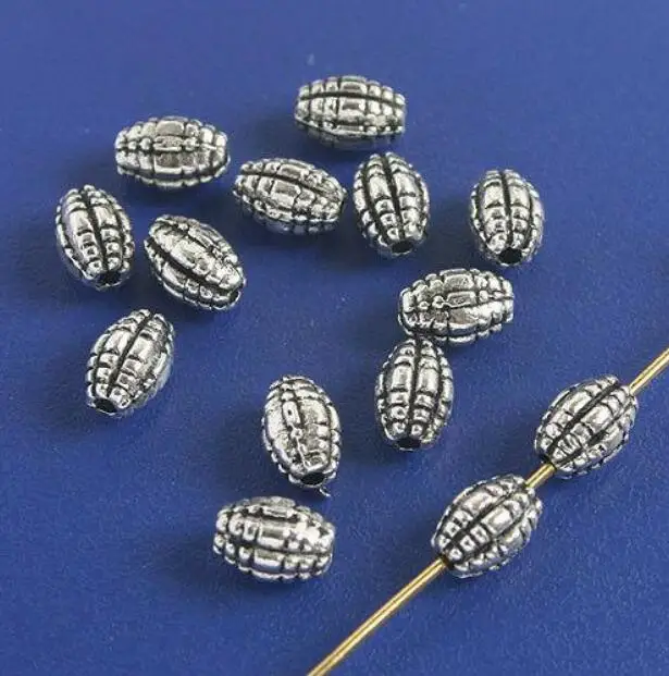 

30pcs dark silver 7.1mm long silver spacer beads h5023