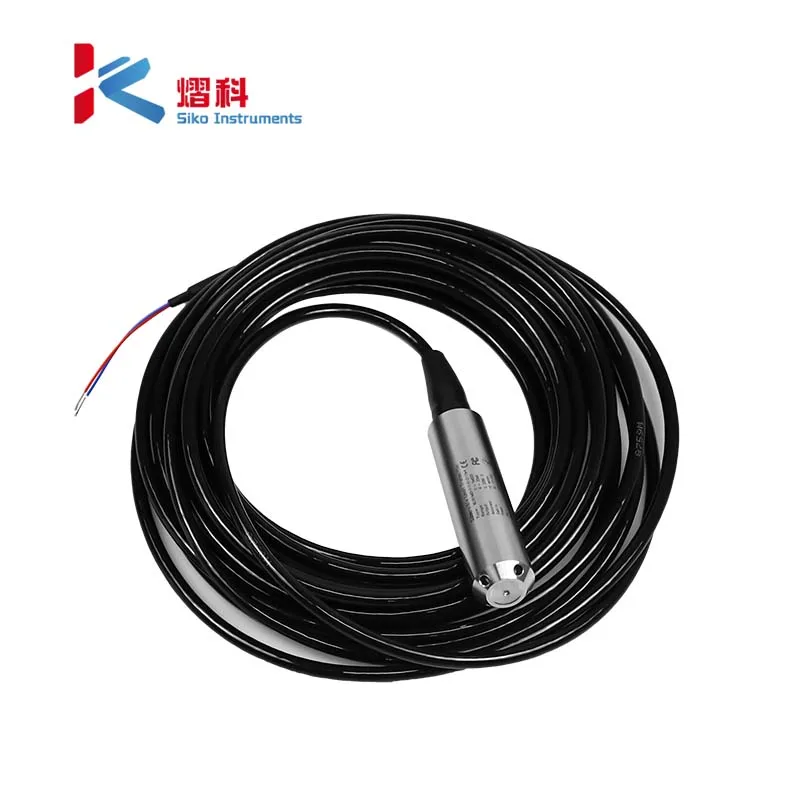 

Submersible Stainless Steel Probe Water Level Sensor For Deep Well 100m Depth 4-20mA Output IP68