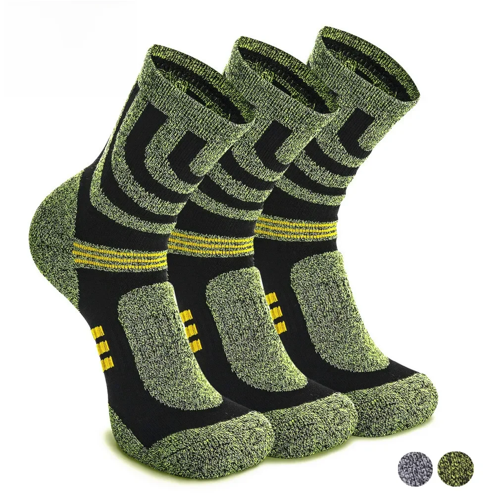 AliExpress 2/3/4/5 Paris  Men Anti Blister Winter Terry Socks Outdoor Sports Running Cycling Camping Trekking