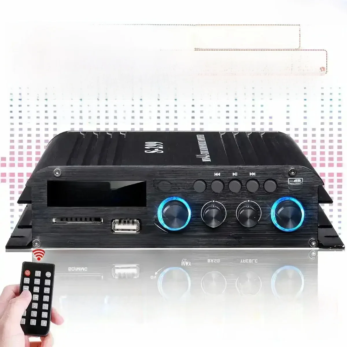 S-299 170 4*400W 2CH/ 4.1CH amplificateur de puissance Audio karaoké Home cinéma amplificateurs maison voiture bluetooth sans fil amplificateur USB AUX