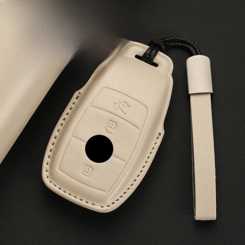 Leder Auto Schlüssel etui Abdeckung Shell Tasche für Mercedes Benz a c e s g Klasse glc cle cla glb