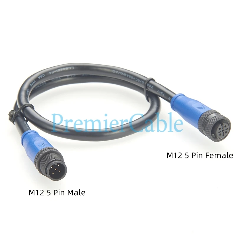 NMEA 2000 N2K Backbone Drop Kabel IP67 Micro-C M12 A Code 5-poliges Stecker-Buchse-Verlängerungskabel für Garmin Lowrance Simrad B&G – Detail 6