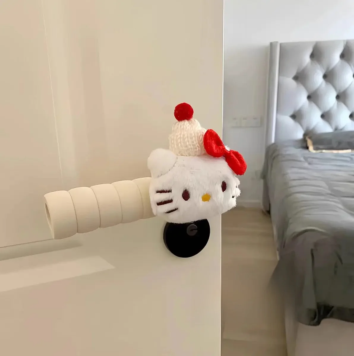 Sanrio Hello Kitty poignée protecteur Anime hiver antigel mains dessin animé ma mélodie maison chambre antistatique décoration jouets cadeaux