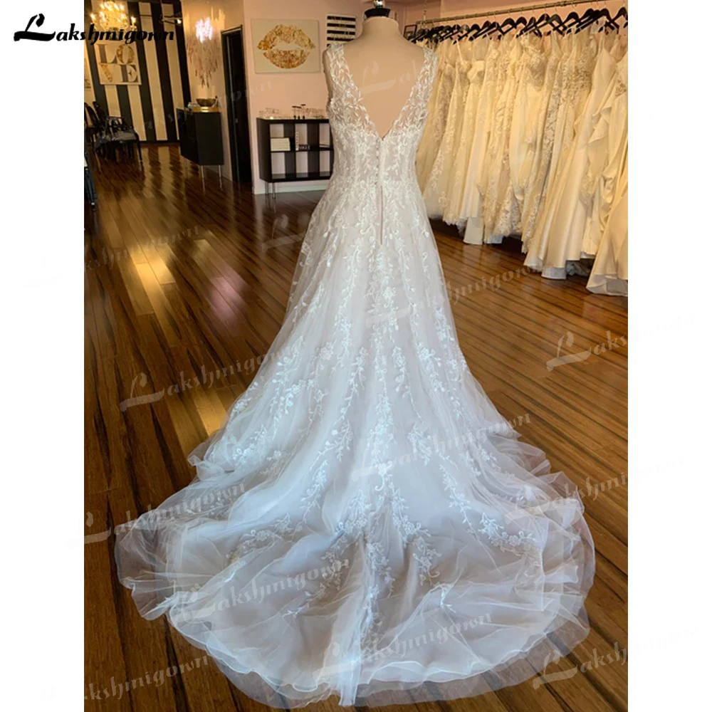 Chil abiti da sposa di lusso per le donne elegante Sweetheart senza maniche Appliques di pizzo abito da sposa Vestidos De Novia