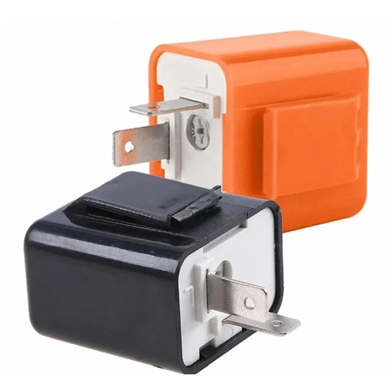 Relais de clignotant électronique LED à 2 broches, vitesse réglable 12V, pour clignotant de moto, remplacement Direct, avertissement de danger universel