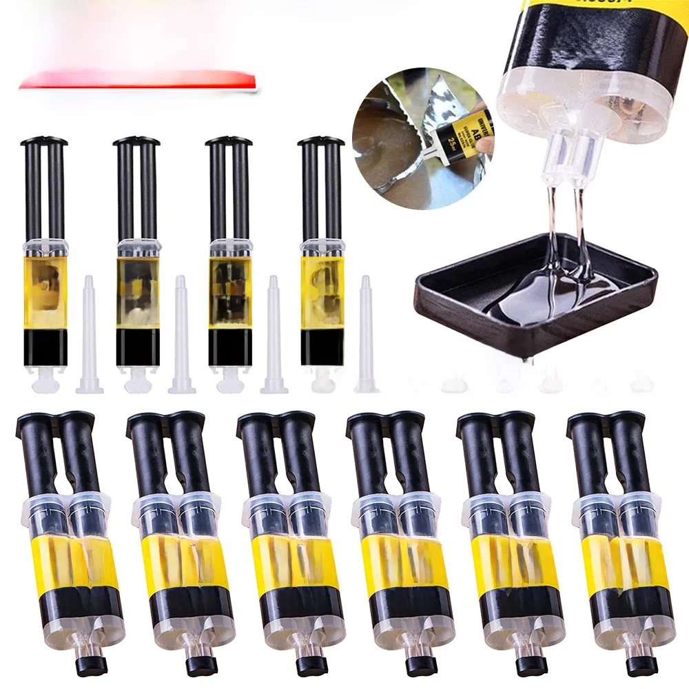 4/25Ml Epoxyhars Ab Lijm Waterdichte Instant Snelle Zelfklevende Reparatie Sterke Super Vloeibare Lijm Voor Hout Plastic Metaallijm Lassen - afbeelding 2