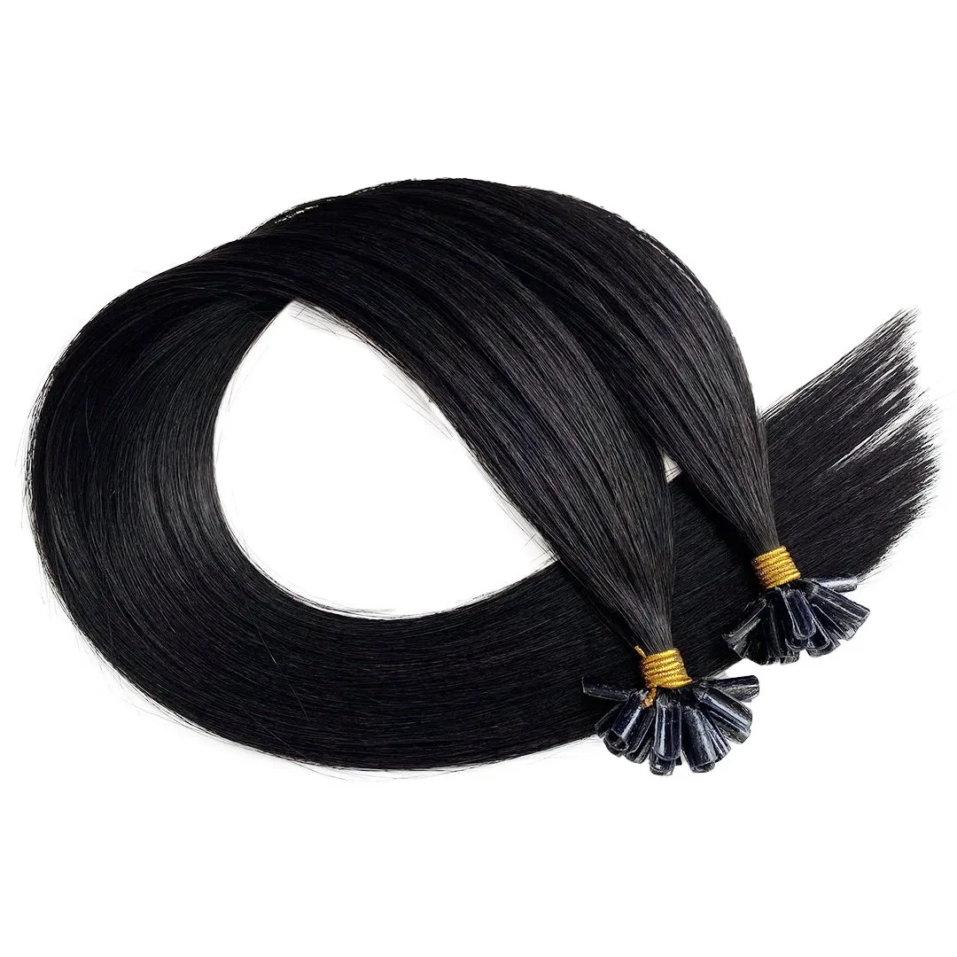 U Tip Extensions Human Hair Straight 50G Keratin Hair Extension Real Human Hair Seamless Blend Long Straight Remy Hair Extension